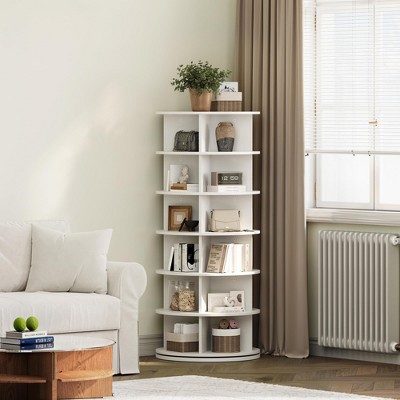 6-Tier Rotating Shoe Rack - 360¡ã Revolving Carousel Storage for Shoes & Handbags, Free-Standing Closet Organizer for Entryway, Living Room