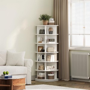6-Tier Rotating Shoe Rack - 360¡ã Revolving Carousel Storage for Shoes & Handbags, Free-Standing Closet Organizer for Entryway, Living Room - 1 of 4
