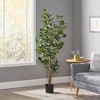 XINGHANZHENXUAN Artificial Laurel Tree, Pre-Potted Faux with Lush Green Leaves, Classic Lifelike Decor for Indoor, Outdoor Spaces - 3 of 4