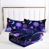 Hachikiko 3D Printed Sun and Moon Butterfly Comforter Set - Bohemian Gothic Bedding with 2 Pillowcases - 3 of 4