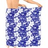 LA LEELA Men's Sarong Bath Swim Pareo Aloha Wrap One Size Blue Floral - 2 of 4