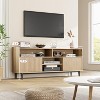 Wooden TV Stand for 70 Inch Screens, Fluted Design Entertainment Center with Storage for Bedrooms and Living Rooms - 2 of 4