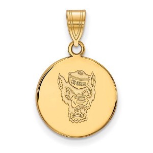 Black Bow Jewelry 10k Yellow Gold North Carolina State Wolfpack NCAA Medium Pendant - 1 of 3
