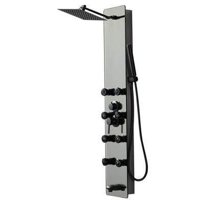 BWE 8-Jet Multifunction Shower Panel System Mirror treatment Shower Head and Handheld Shower head
