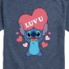 Men's - Lilo and Stitch - Luv U Short Sleeve Graphic T-Shirt - 2 of 4