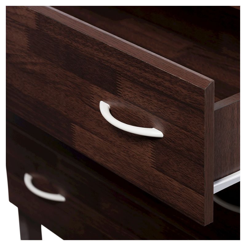 Mayson Modern and Contemporary Wood 3 Drawer Storage Chest Oak Brown Finish - Baxton Studio, 5 of 9