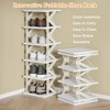 VECELO 4/5/6 Tier Vertical Narrow Shoe Rack, Freestanding Shoe Racks, Skinny Shoe Shelf, Compact Shoe Organizer for Small Spaces, Gray - 4 of 4