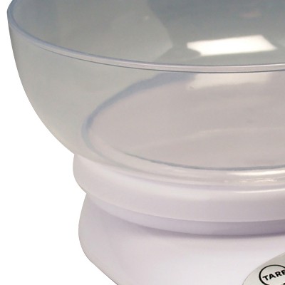 White Digital Kitchen Scale with Inverting Bowl