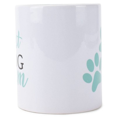 Elanze Designs Best Dog Mom Teal 11 Ounce Stoneware Coffee Mug