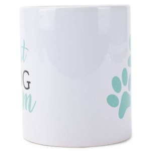 Elanze Designs Best Dog Mom Teal 11 Ounce Stoneware Coffee Mug - 1 of 2