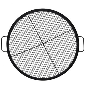 Fire Pit Cooking Grill Grate, X-Marks Fire Pit Grill Cooking Grate, Portable Camping Cookware with Handle - 1 of 4