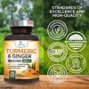 Turmeric Supplement Curcumin 2600mg - with Organic Ginger & Turmeric, BioPerine Black Pepper Extract 95% Curcuminoids - 120 Capsules - 4 of 4