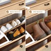 Brafabhome Shoe Cabinets with 2 Flip Oval Drawers, Slim Entryway Upgraded Large Shoe Organizer with Rattan Doors for Sneakers and Slippers | 16 Pairs - 4 of 4