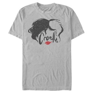 Men's Cruella Red Lips Logo T-Shirt - 1 of 4