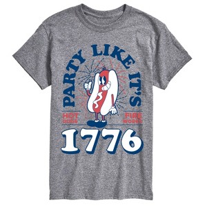 Men's - Instant Message - Hotdog and Fireworks Short Sleeve Graphic T-Shirt - 1 of 4