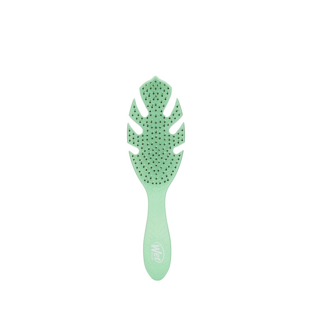 Wet Brush Go Green Detangler Hair Brush for Less Pain, Effort and Breakage - Solid Light Green (2 brushes)