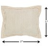Set of 2 Twin Jullian Collection 100% Cotton Tufted Unique Luxurious Bold Stripes Design Bedspread Set Ivory - Better Trends - 3 of 4