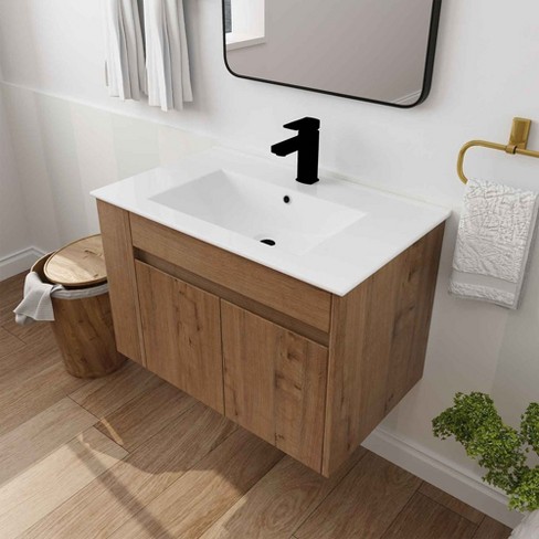 30 Inch Bathroom Vanity With Sink, Wall Mounted Bathroom Vanity With ...