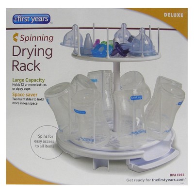The First Years Spin Stack Drying Rack, Gray