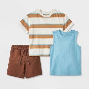 Toddler Boys' 3pk Jersey and French Terry Shorts Set - Cat & Jack™ - 1 of 4