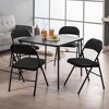 SUGIFT Fabric Padded Folding Chair Portable Dining Chairs Set of 6, Black - 2 of 4