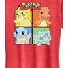 Women's - Pokémon - Pikachu Charmander Bulbasaur Squirtle Square Short Sleeve Graphic T-Shirt - 2 of 4