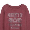 Women's - Star Wars - Property Of Empire Lightweight French Terry Wide Neck Long Sleeve Shirt - 2 of 4