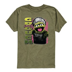 Boys' - Sesame Street - Oscar the Grouch Short Sleeve Graphic T-Shirt - 1 of 4