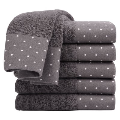 Piccocasa Hand Towel Set Soft 100% Combed Cotton Luxury Towels Highly Absorbent  Bath Towel Taupe Gray 6pcs : Target
