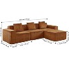 L-shaped corduroy modular sofa with free combination and boneless - 4 of 4
