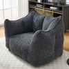 Gulches Bean Bag Seats - Luxurious Black Lounge Chair for Living Rooms and Bedrooms - 3 of 4