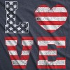 Womens Love American Flag T Shirt Cute Patriotic Red White and Blue Tee - Crazy Dog Women's T Shirt - 2 of 4
