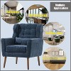 Accent Wingback Arm Chair Upholstered Armchair For Living Room With Pillow,Chenille Single Sofa Chairs With Arms,Comfy Reading Chair-Cuddlewood - 3 of 4