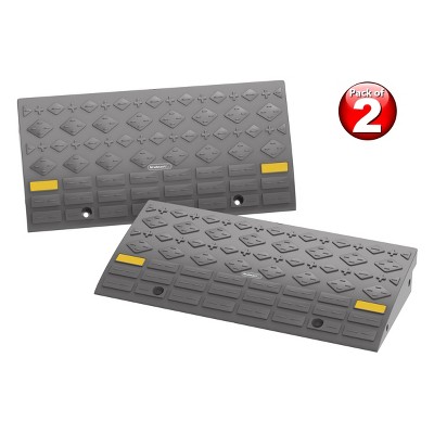 Fleming Supply Curb Ramps - Gray, Set of 2