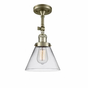 Cone - 1 Light Semi-Flush Mount In Industrial Style-14.5 Inches Tall and 7.75 Inches Wide - 1 of 1