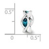 Black Bow Jewelry Sterling Silver with Crystals Marquise Twist Spacer Bead Charm - 2 of 3
