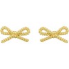 14k Yellow Gold 7mm Rope Bow Earrings - 3 of 4
