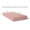 Natemia Fitted Bed Sheet Crib Misty Rose - 3 of 4