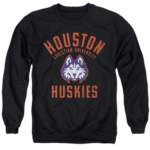 Houston Christian University Official Huskies Logo Unisex Adult Crewneck Sweatshirt, Black - image 1 of 4