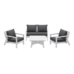 WestinTrends Avalon Outdoor 5-Piece Modular Sectional Patio Furniture Sofa Set - 1 of 4
