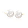 Ross-Simons 12-13mm Cultured Button Pearl Stud Earrings in 14kt Yellow Gold - 3 of 4