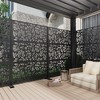 Wooakway 72"H 47"W Outdoor Metal Garden Trellis Privacy Screen Lattice Panel Indoor Room Divider - 2 of 4