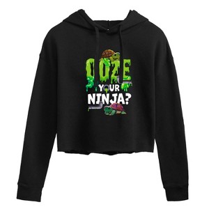 Women's - Teenage Mutant Ninja Turtles Mutant Mayhem - Ooze Your Ninja Cropped Graphic Hoodie - 1 of 2