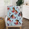 Disney Moana Feel The Waves Aqua, Coral and Violet with Pua Pig and Tropical Flowers Super Soft Toddler Blanket - 3 of 4