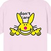 It's Happy Bunny Don't Know Don't Care Crew Neck Short Sleeve Cradle Pink Women's T-shirt - 4 of 4