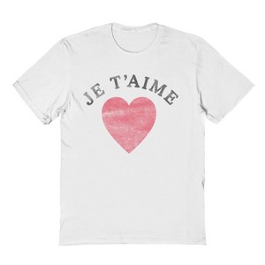 Social Collective Men's Je T'Aime  Valentines Day Short Sleeve Graphic Cotton T - 1 of 3