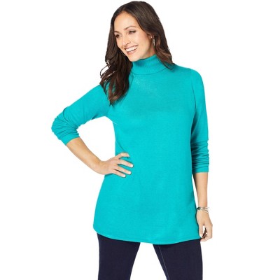 Jessica London Cotton Cashmere Turtleneck