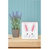 C&F Home 4.75" Happy Easter Bunny Rabbit Single Shelf Sitter Centerpiece Block Figurine - 3 of 4