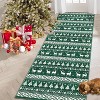 GustoWave Snowflake Christmas Holiday Decorative Area Rug for Bedroom Living Room, Green - 3 of 4