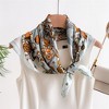 Anna-Kaci Women's Floral Print Satin Scarf with Elegant Design 27.5×27.5 Inches - 2 of 4